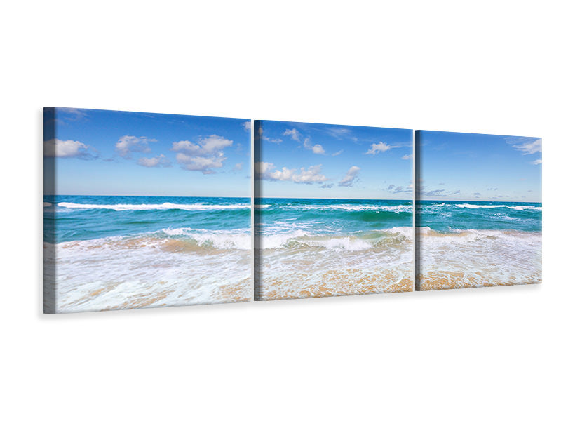 Panorama Leinwandbild 3-teilig Die Gezeiten und das Meer