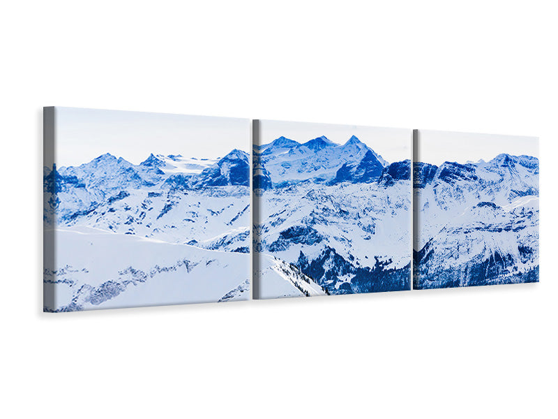 Panorama Leinwandbild 3-teilig Die Schweizer Alpen