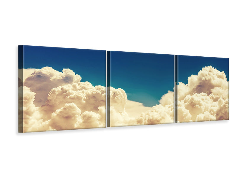 Panorama Leinwandbild 3-teilig Himmelswolken
