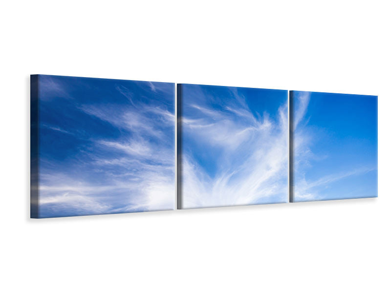 Panorama Leinwandbild 3-teilig Schleierwolken