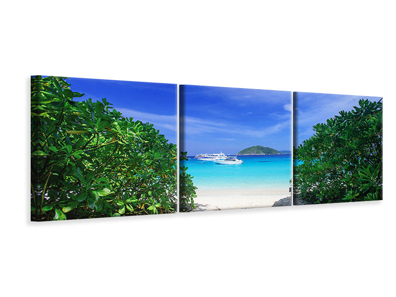Panorama Leinwandbild 3-teilig Similan-Inseln