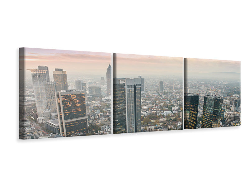 Panorama Leinwandbild 3-teilig Skyline Penthouse in New York