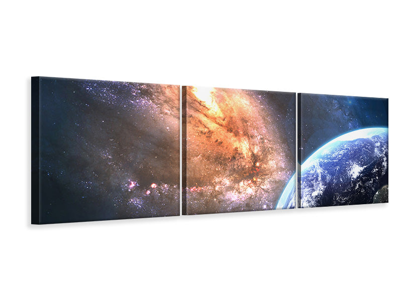 Panorama Leinwandbild 3-teilig Universus