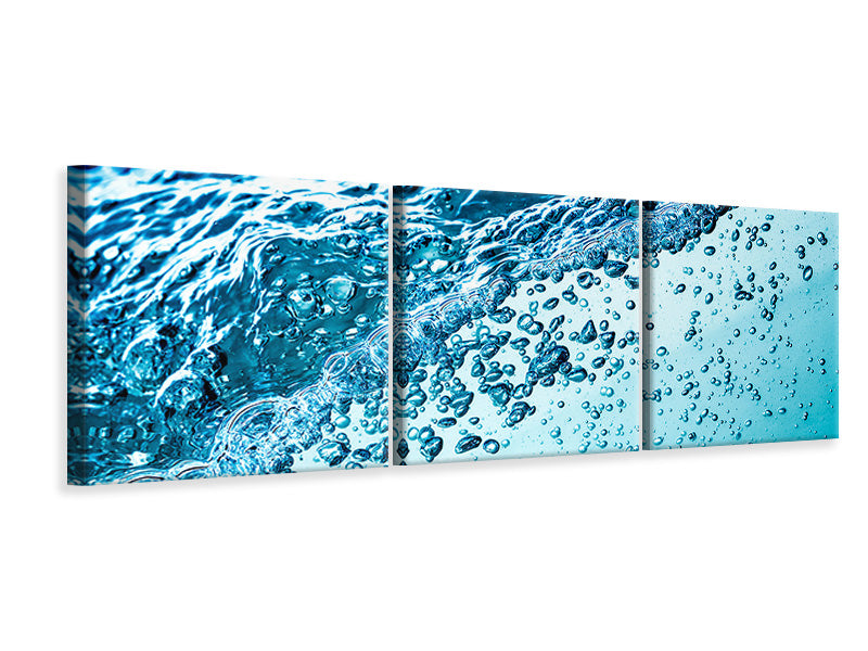 Panorama Leinwandbild 3-teilig Wasser in Bewegung