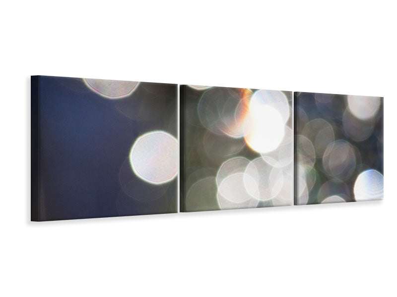 Panorama Leinwandbild 3-teilig Abstrakte Lichterpunkte