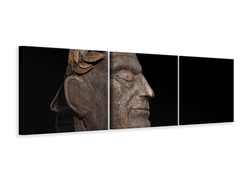 Panorama Leinwandbild 3-teilig Antike Skulptur