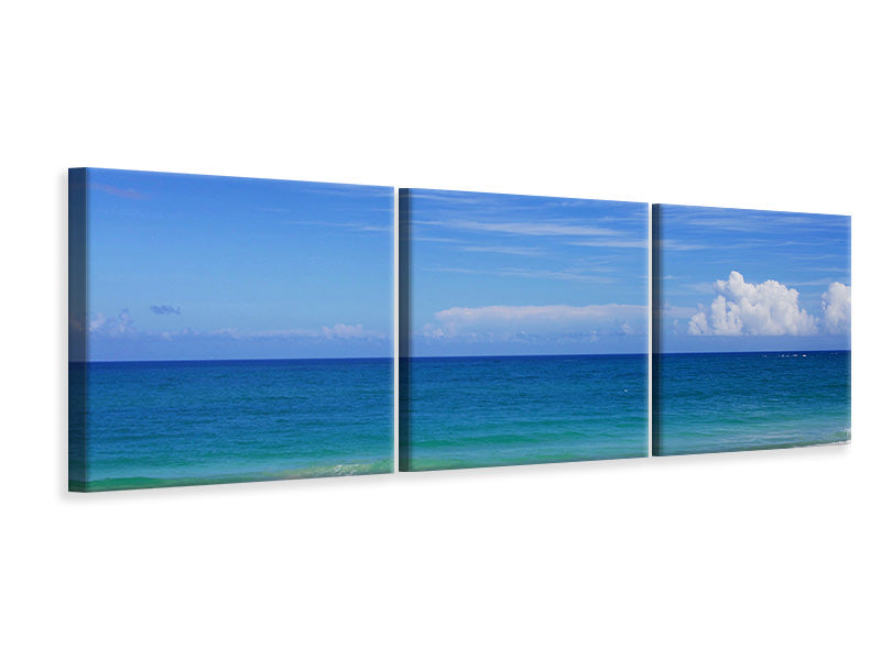 Panorama Leinwandbild 3-teilig Beste Strandlage