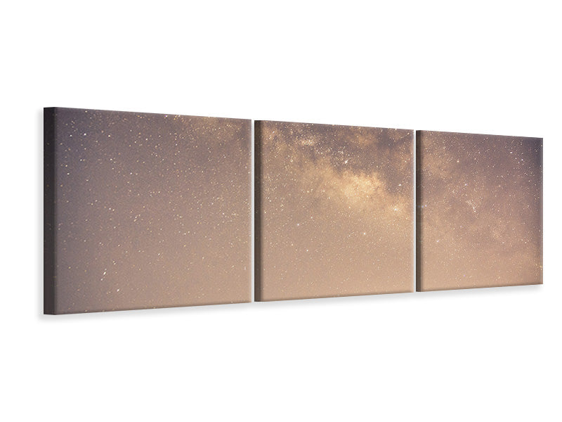 Panorama Leinwandbild 3-teilig Ein Himmel voller Sterne