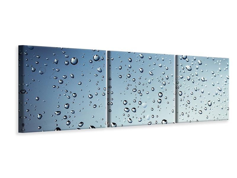Panorama Leinwandbild 3-teilig Ein Wand aus Regen