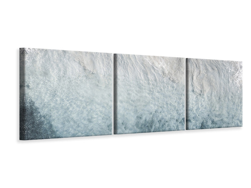 Panorama Leinwandbild 3-teilig Eis Kunst