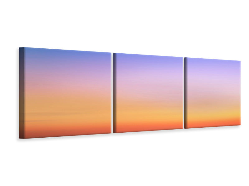 Panorama Leinwandbild 3-teilig Farbenfroher Meerblick
