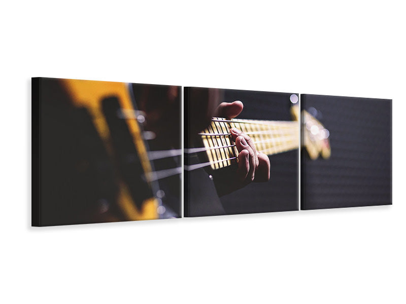 Panorama Leinwandbild 3-teilig Gitarrenspieler