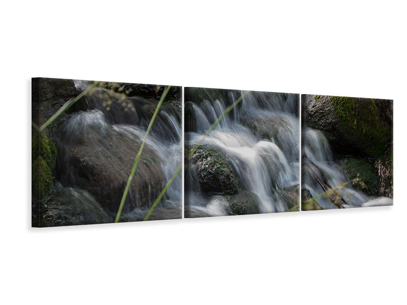 Panorama Leinwandbild 3-teilig Inspiration Wasserfall