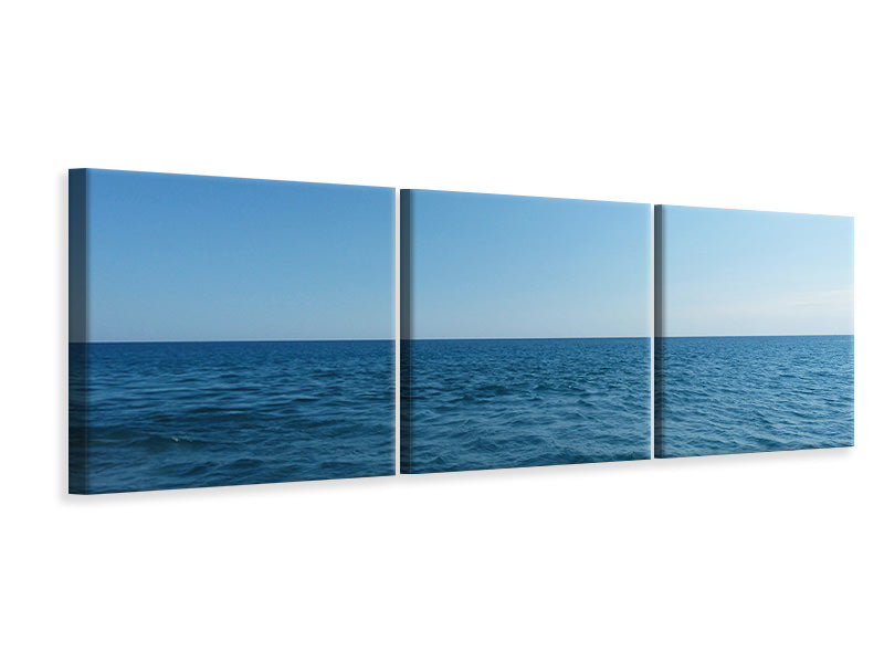 Panorama Leinwandbild 3-teilig Liebe das Meer