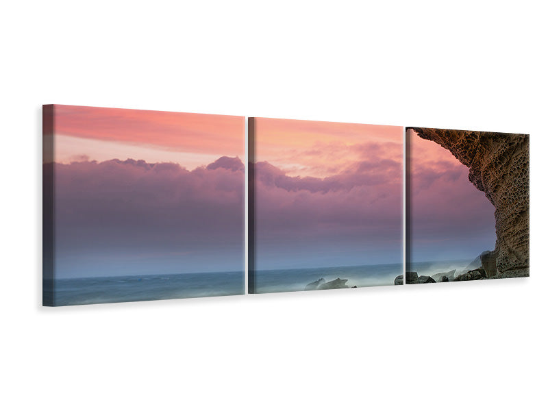 Panorama Leinwandbild 3-teilig Naturschönheit Meer