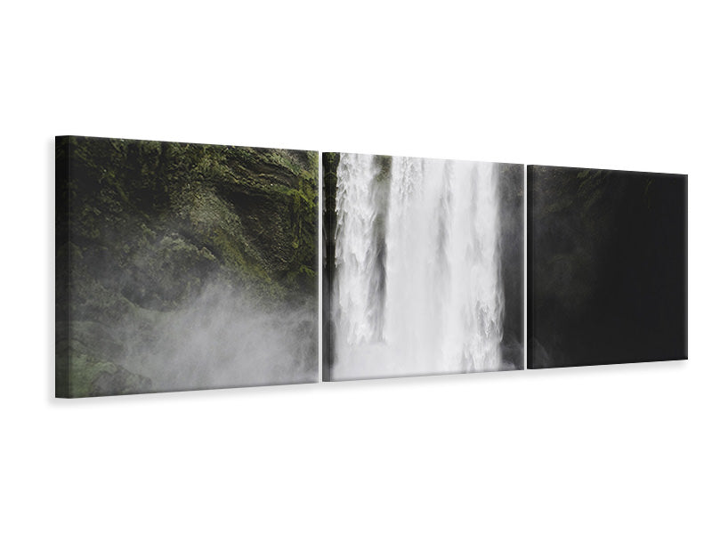 Panorama Leinwandbild 3-teilig Spektakulärer Wasserfall