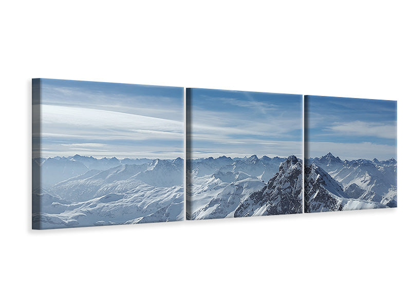 Panorama Leinwandbild 3-teilig Über den Gipfeln