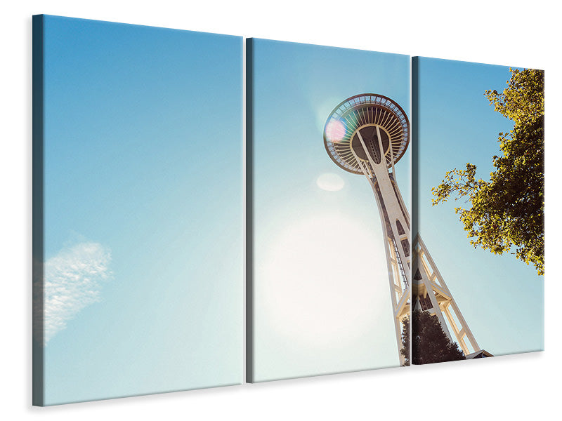 Leinwandbild 3-teilig Sonnenschein in Seattle