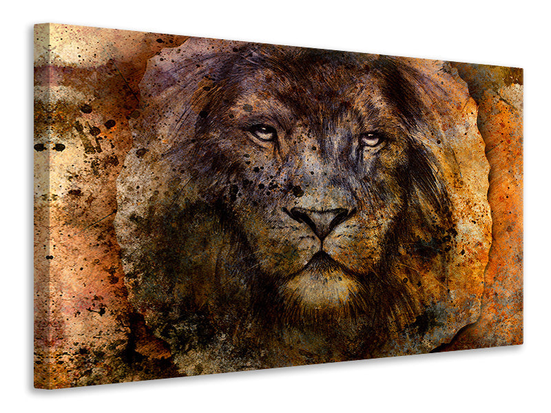 Leinwandbild Portrait eines Löwen