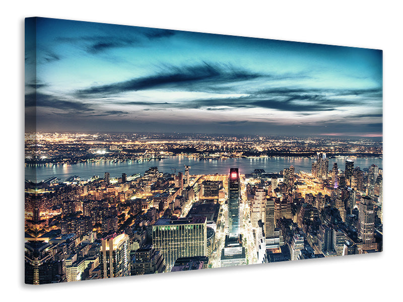 Leinwandbild Skyline Manhattan Citylights