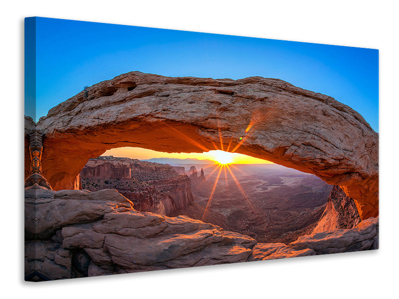 Leinwandbild Sonnenuntergang am Mesa Arch