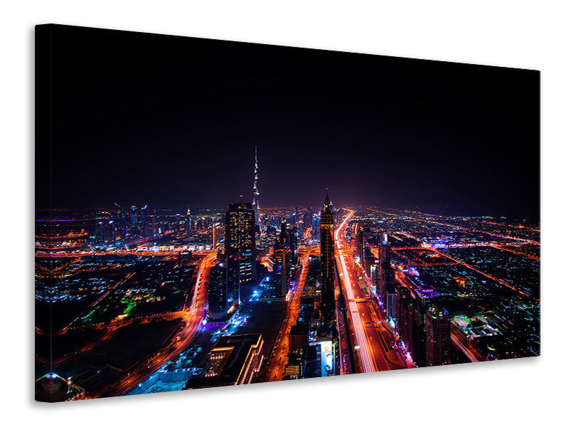 Leinwandbild Die bunten Lichter von Dubai