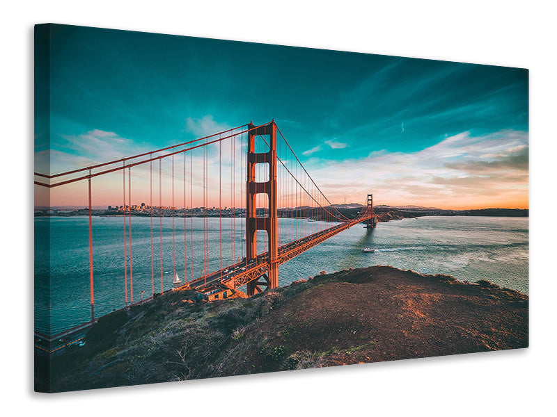 Leinwandbild Golden Gate im Licht