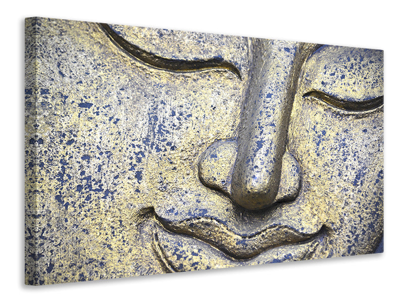 Leinwandbild Kopf eines Buddha in XXL