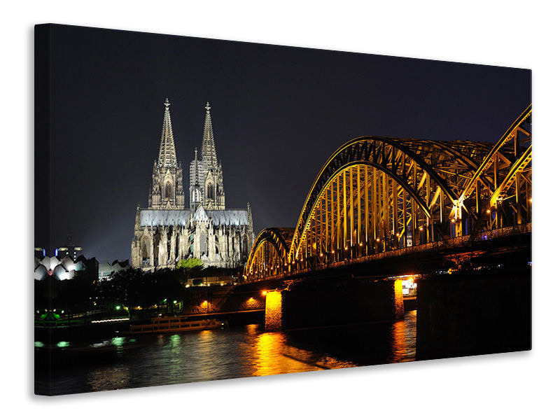 Leinwandbild Nachts in Köln