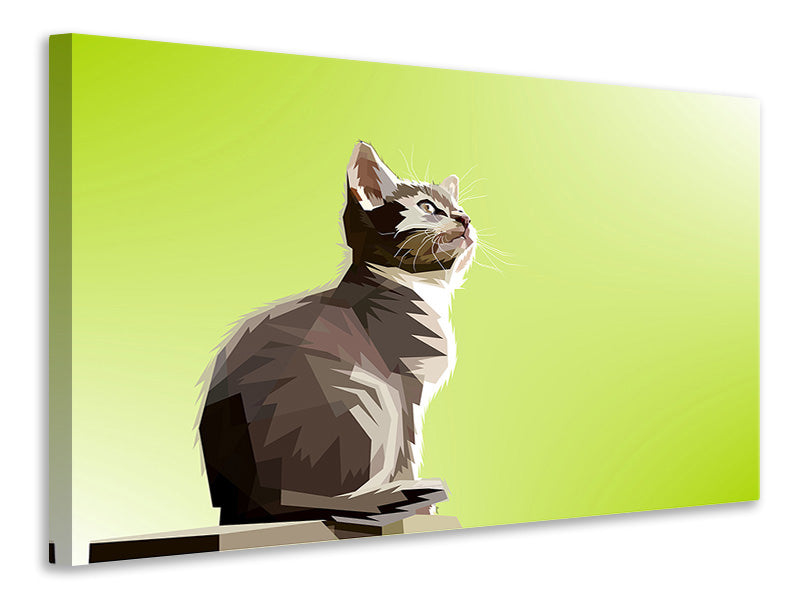 Leinwandbild Pop Art Katze XL