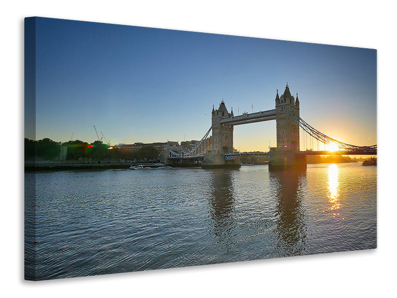 Leinwandbild Tower Bridge im Sonnenuntergang