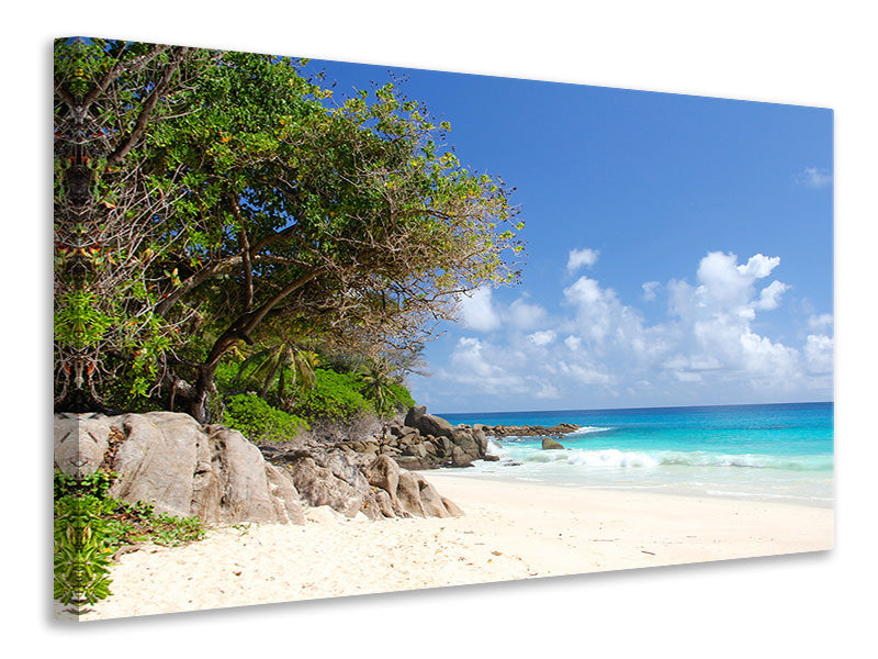 Leinwandbild Traumstrand Seychellen