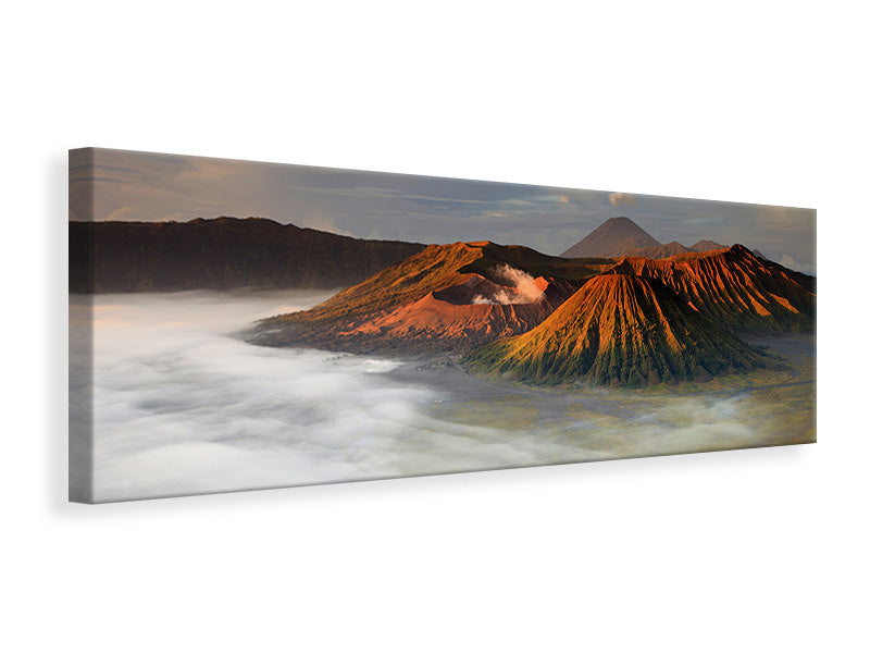 Leinwandbild Panorama Der Bromo Vulkan