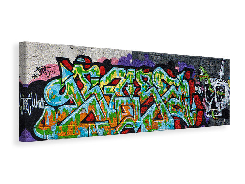 Leinwandbild Panorama Graffiti in New York