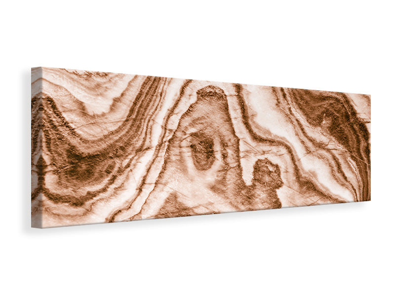 Leinwandbild Panorama Marmor in Sepia