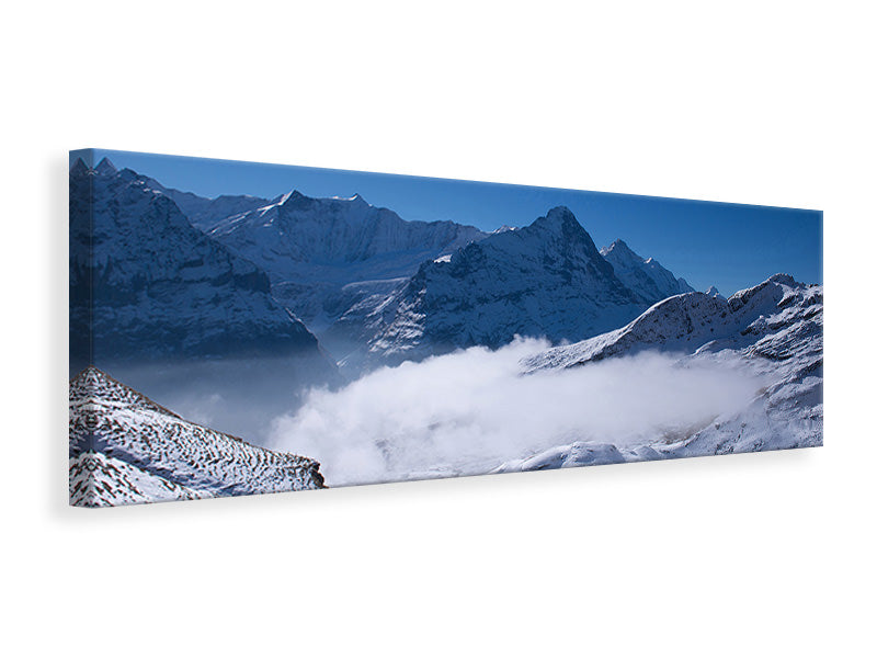 Leinwandbild Panorama Sonnenterrasse in den Schweizer Alpen