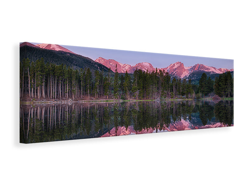 Leinwandbild Panorama Sprague Lake-Rocky Mountains