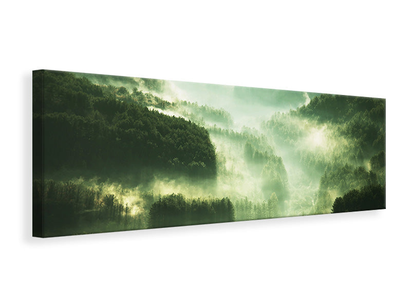 Leinwandbild Panorama Über den Wäldern