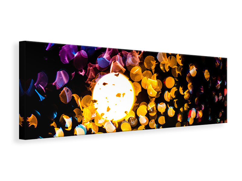 Leinwandbild Panorama Abstraktes Lichtspiel in Farbe