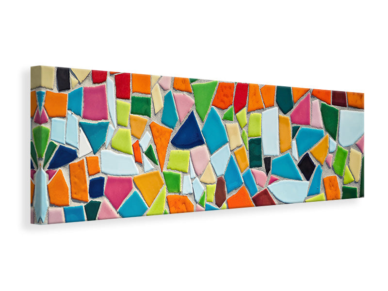 Leinwandbild Panorama Mosaik Steine