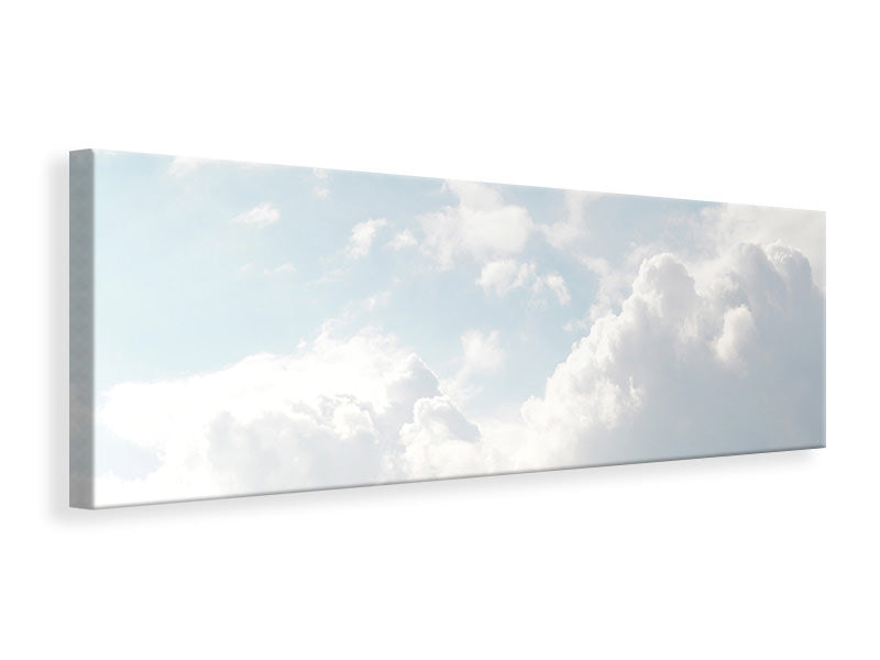 Leinwandbild Panorama Wolken im Licht