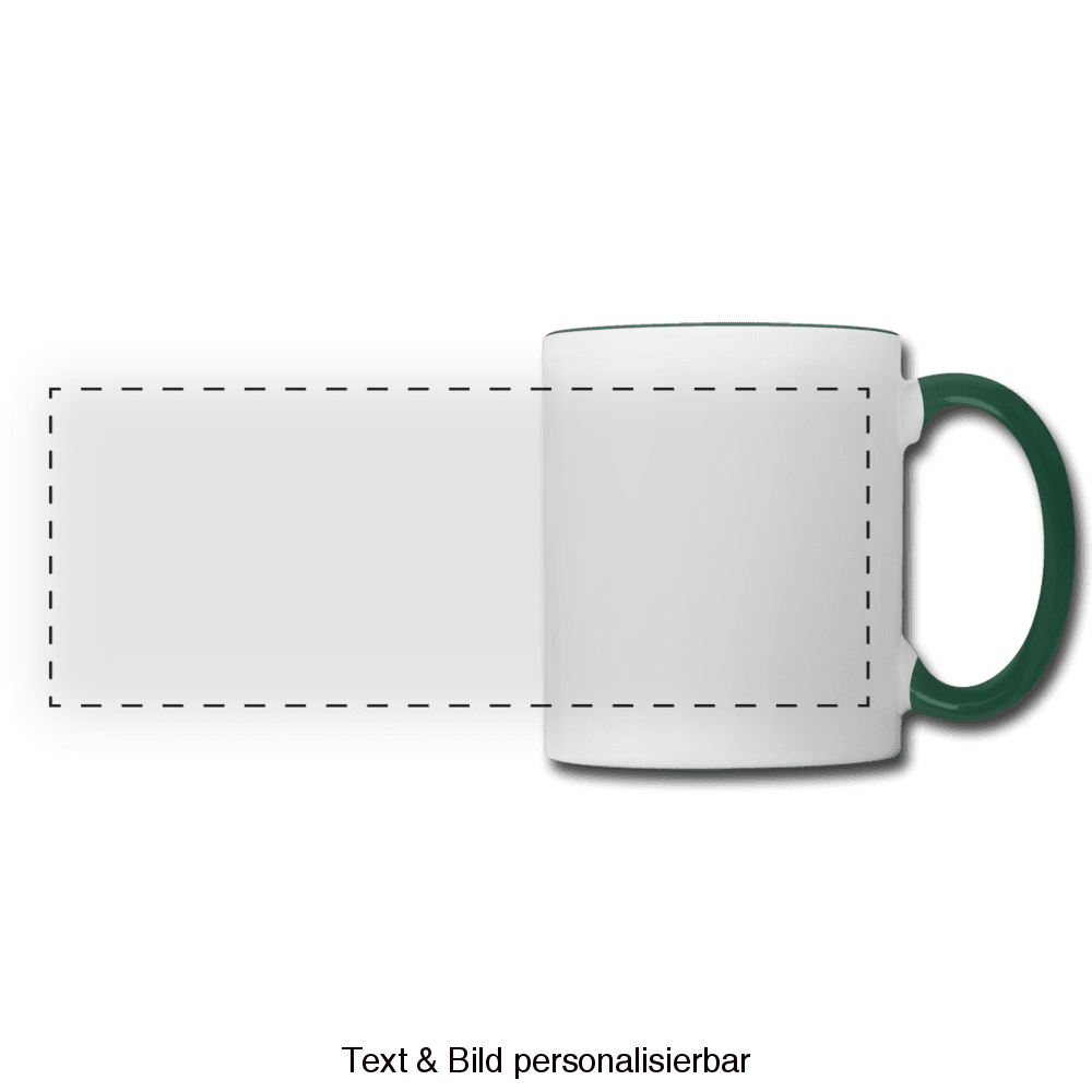 Panoramic Mug - white/dark green