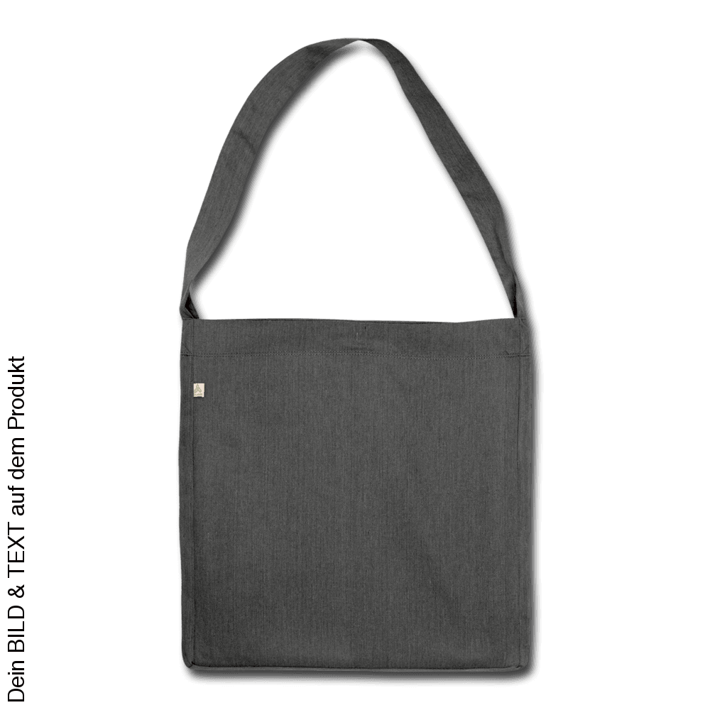 Shoulder Bag made from recycled material - dark grey heather
