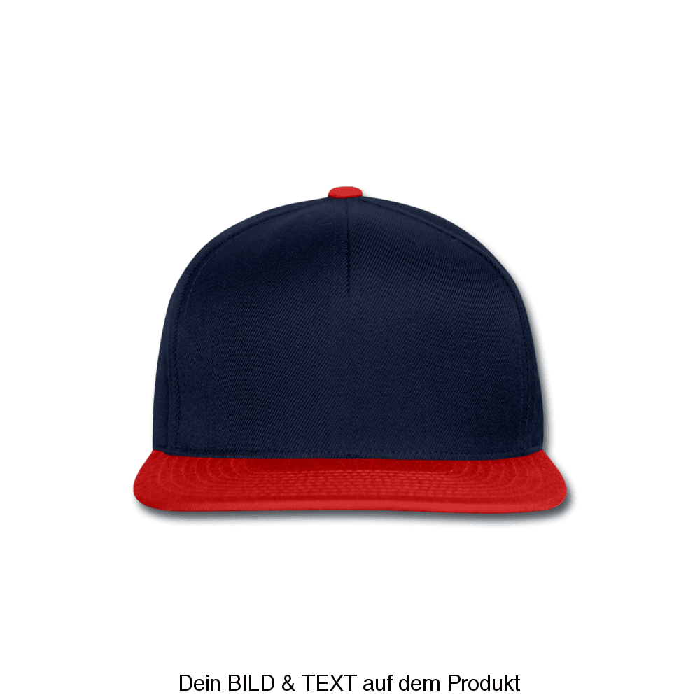 Snapback Cap - navy/red