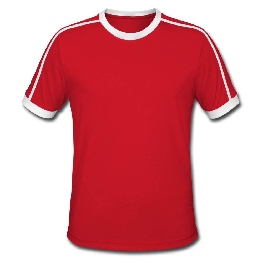 Men's Retro T-Shirt - red/white