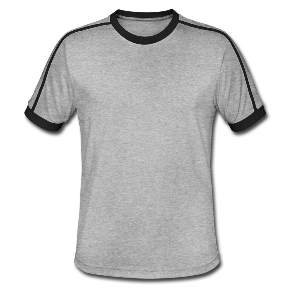 Men's Retro T-Shirt - heather grey/black
