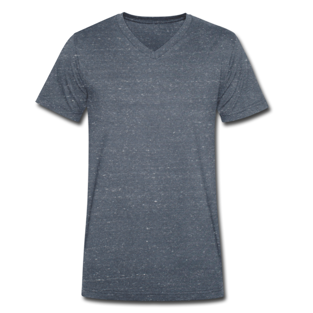 Men's Organic V-Neck T-Shirt - heather navy