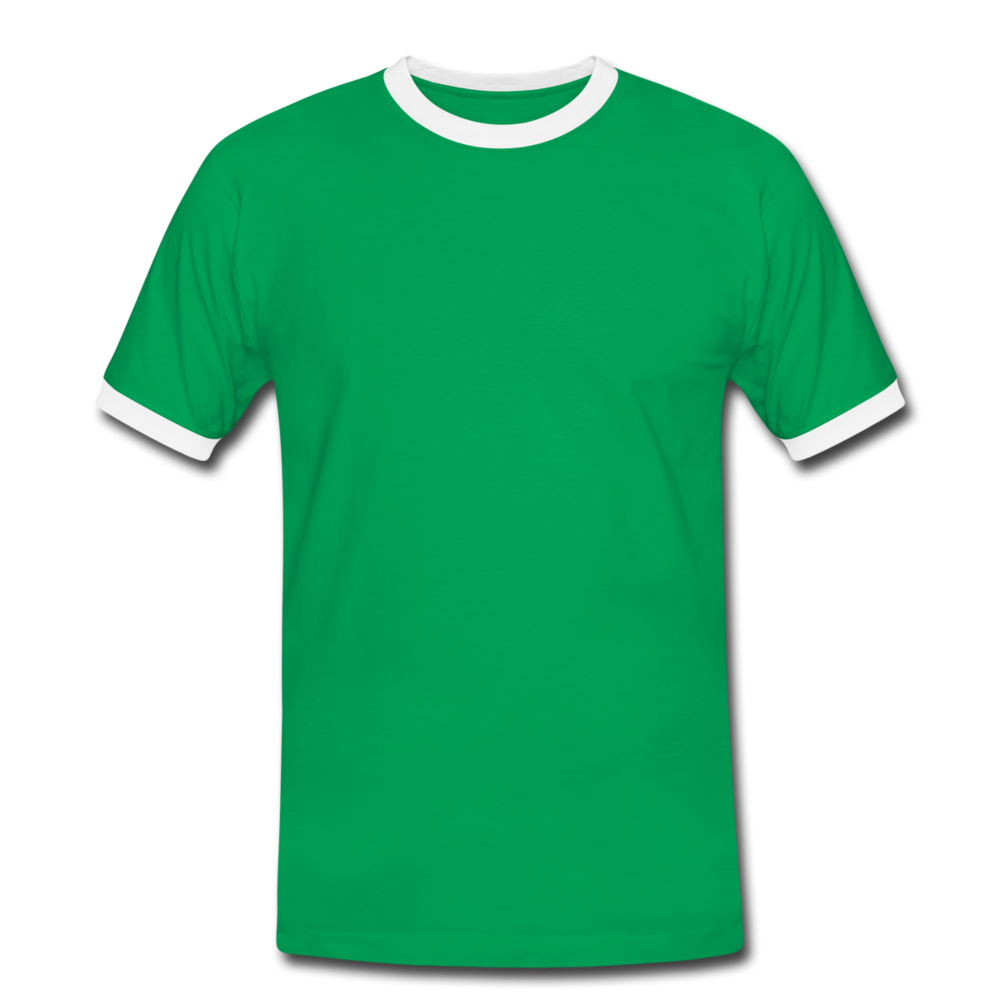 Men's Ringer Shirt - kelly green/white