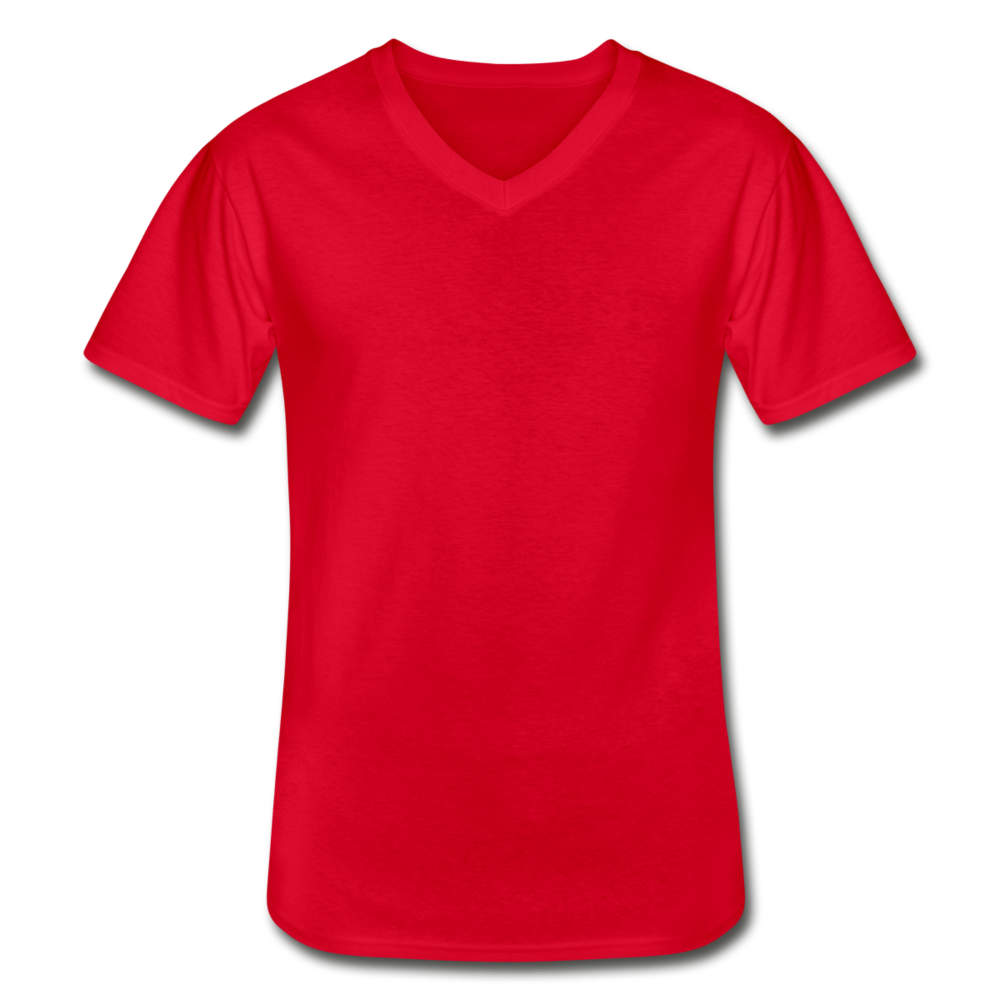 Men's V-Neck T-Shirt - red