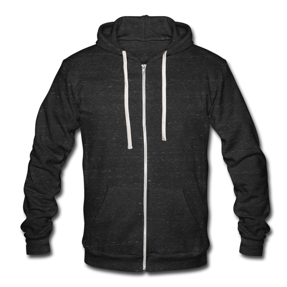 Unisex Tri-blend Hooded Jacket by Bella + Canvas - charcoal grey